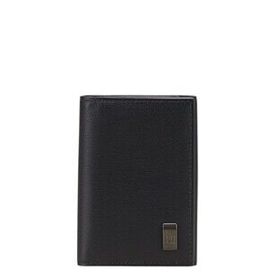 Dunhill 6-ring key case, black leather, men's